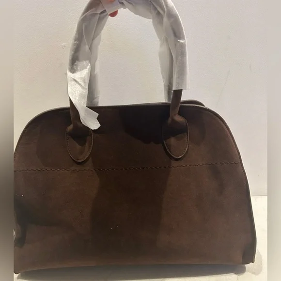 Large brown suede bag - Picture 2 of 6